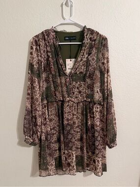 Zara NWT boho floral dress-medium